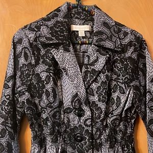 Laura Ashley Silver with Black Lace Blazer